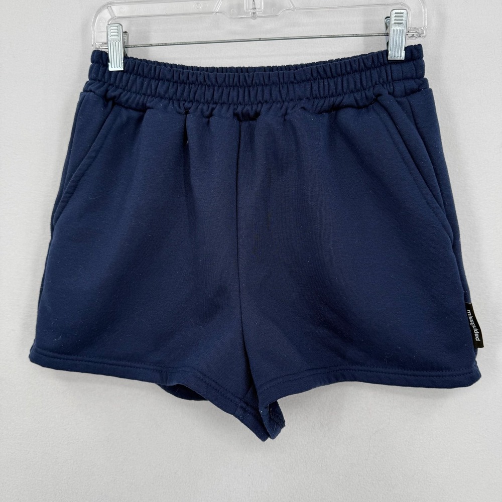 PLAYBOY Navy Blue Shorts with Cream Logo - Picture 2 of 10